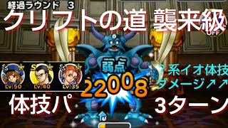 【DQMSL】クリフトの道襲来級 体技パ 3ターン [upl. by Andersen]