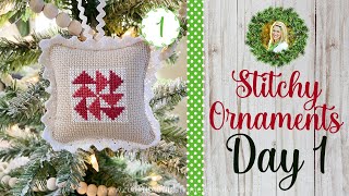 🎄Classic Stitchy Ornament 1 Cross Stitch Christmas Ornament SAL [upl. by Akenn]