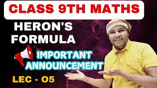 🔥Lec  05 Herons Formula Important Question  Class 9 Maths Chapter 12  heronsformula class9math [upl. by Sihunn793]