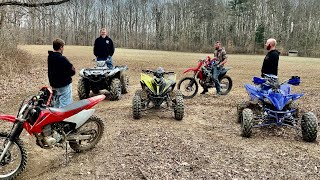 WINTER GROUP RIDE Sport Quads Dirt Bikes etc [upl. by Skricki398]