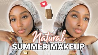 NATURAL SUMMER MAKEUP  Fenty Beauty Eaze Drop Skin Tint Review  Aysha Harun [upl. by Teryn]