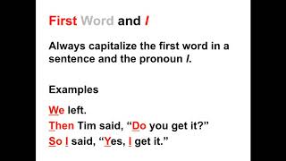 Capitalization Lesson  When to Capitalize in the English Language [upl. by Henricks794]