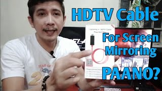 How to Connect Screen Mirroring Using HDTV Cable Only  From CP to Ordinary TV [upl. by Enamrej]