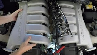 Installing the Intake Manifolds on an Aston Martin DB9 [upl. by Zantos]