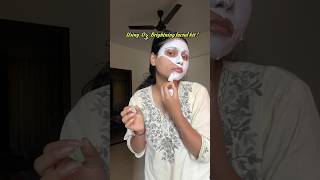 using o3 Brightning FACIAL kit🧴first time 😍🎀 ytshorts shorts skincare facialkit facemask [upl. by Stahl526]