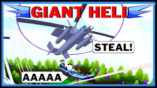 ROLLER COASTER amp HELICOPTER BATTLE  100000x SPEED CARTS Trolling In Build A Boat ROBLOX [upl. by Hgiellek358]