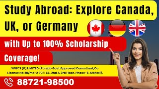 100 Scholarships Available Study in Canada UKGermany Tuition Free StudyAbroad Scholarships [upl. by Esidnak]