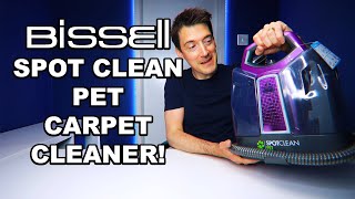 BISSELL SPOT CLEAN PET CARPET CLEANER REVIEW Model 36982 [upl. by Benito]