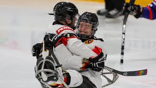 Highlights  GER vs GBR  Skien 2024 World Para Ice Hockey Championship BPool [upl. by Adyela]