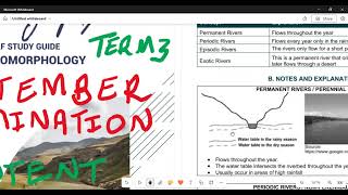 Geography Grade 12 Geomorphology Types of Rivers [upl. by Sidoney]