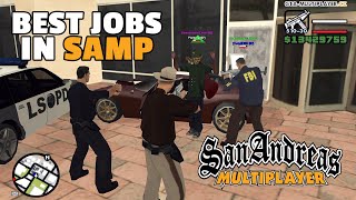 TOP 10 JOBS in GTA San Andreas Multiplayer  SAMP Online Servers [upl. by Akerue]