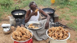 PALM LEAF CHICKEN  Chicken Fry Recipe Cooking In Village  Traditional Palm Leaf Chicken Recipe [upl. by Skeie]