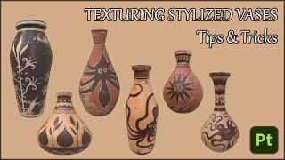 Easy texturing Stylized Vases in Substance Painter Radial Symmetry and Follow Along Path [upl. by Ahsemad]