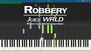 Juice WRLD  Robbery Piano Cover Synthesia Tutorial by LittleTranscriber [upl. by Packton665]