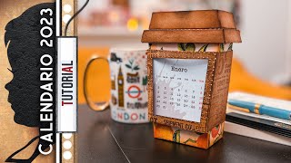 Tutorial calendario sobremesa 2023  Cartonaje y paper craft [upl. by Iila239]