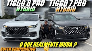 COMPARATIVO TIGGO 7 PRO Hybrid 2025 vs TIGGO 8 PRO Hybrid Plugin 2025 O que realmente muda [upl. by Rea]