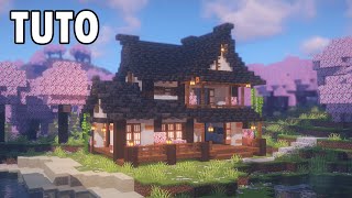 Minecraft 120  Comment Construire une Grande Maison Japonaise Réaliste  Tutoriel [upl. by Maer]