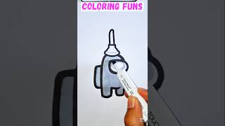 Among Us Bathroom Rubber Suction Cup  Satisfying Coloring [upl. by Nuahsak]