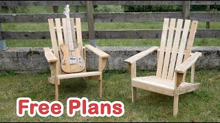 Construction chaise de jardin en palette  Adirondack chair build  free plans [upl. by Kathie246]