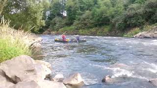 Jackfield Rapids River Severn Whitewater Canoe Practice [upl. by Alya431]