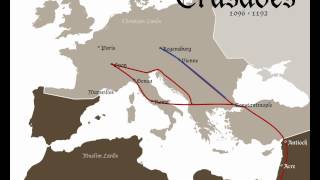 The Crusades 10961192 Invasion Map [upl. by Alimhaj504]