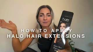 How To Apply Halo Hair Extensions [upl. by Mcleroy]