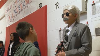 5th graders at Lewis and Clark Elementary present their ‘Great American Wax Museum’ project [upl. by Halilad981]