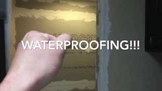 Shower Remodel Video 7 Install Concrete Board and Waterproofing [upl. by Noman]