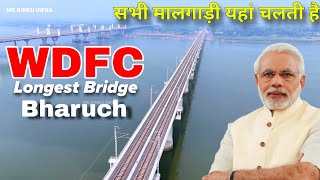 Western dedicated fraight corridor update Gujarat  Wdfc Bharuch Narmada River 4k [upl. by Amilah481]