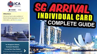 How to complete SG Arrival Card Online Tutorial  My ICA Singapore Arrival Card [upl. by Atoiganap672]