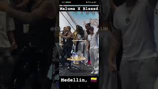 Blessd y Maluma  Imposible Remix en vivo acapella Medellín [upl. by Ahsienel]