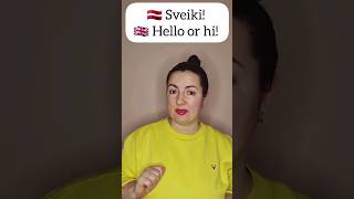 How to say hello in Latvian latvian latvianlanguage latvianlesson spokenlatvian [upl. by Ader91]