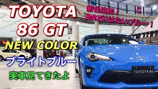 トヨタ 86 GT ブライトブルー 実車見てきたよ☆一部改良でBRZにはない新色ブライトブルー追加！TOYOTA 86 GT NEW COLOR Bright blue [upl. by Monteria]