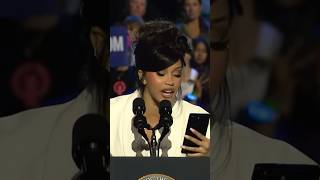 Cardi B speech at Kamala Harris campaign [upl. by Aniv]