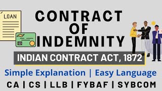 Law of Indemnity  Indian Contract Act  Simple Explanation [upl. by Cornia]