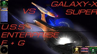 Enterprise F  G vs Super Galaxy X vs Delta Quadrant Ships [upl. by Niatsirk565]