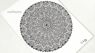 How to draw Mandala for Beginners  mandala art  stepbystep  Easy mandala drawing  doodle art [upl. by Eniawed]