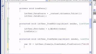 Listview Edit amp Update Part  3  Basic [upl. by Terhune]
