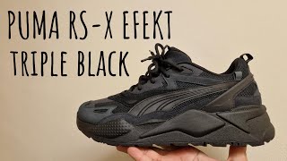 Puma RSX Efekt Triple Black Unboxing and On Foot Review  PUMA RS RSX RSZ RSX RSZ [upl. by Pius]