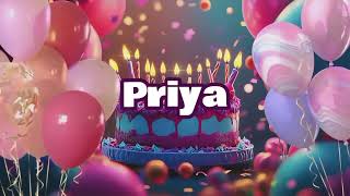 Happy Birthday Priya 🎉 Celebrating Happy Birthdays with a Custom Song [upl. by Elleryt164]