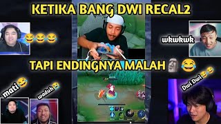 BANG DWI MODE RECAL RECAL TAPI ENDINGNYA 🗿  REACTION STREAMER [upl. by Ahsenek878]