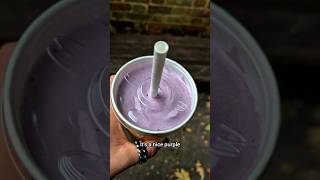 Grimace shake reaction x review from the UK reaction review mcdonalds grimaceshake birthday [upl. by Polky90]