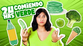 🍏24 HORAS COMIENDO VERDE 🍐 🥦 🥗 VERDURAS FRUTA Y ¿TACOS VERDES 😱 Conny Saludable [upl. by Runstadler]