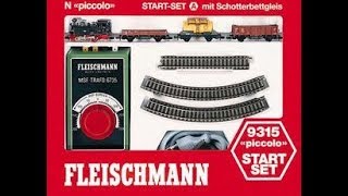 Fleischmann N Gauge piccolo 9315 Starter Train Set [upl. by Ahsyle]