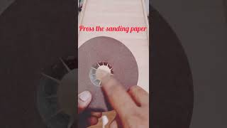 mounting sanding pad on an angle grinder  how to install sanding pad on a grinder properly [upl. by Hsirk671]