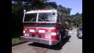 2318 San Francisco Fire Dept Station 31s 1973 Ward LaFrance P80 Detroit Diesel 8V71 [upl. by Ardnahc]