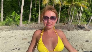 4K TRY ON HAUL new bikini Nicole Ross model video [upl. by Annahtur]