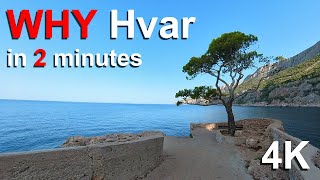 Why should you go to Hvar Croatia  4K guided tour [upl. by Gaelan]