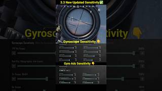 Update 33 Best Sensitivity Settings ✅ For All Devices And IOS Gyroscope And Non Gyro shorts bgmi [upl. by Hesper187]