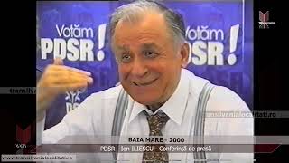 BAIA MARE 2000  PDSR  Ion ILIESCU  Conferință de presă [upl. by Ramirolg]